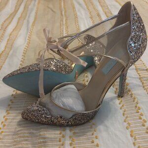 Betsy Johnson Champagne Stella Wedding Heels